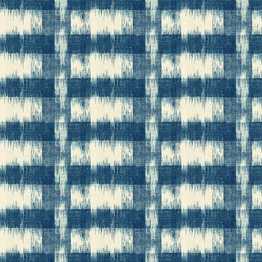 Annabella Ikat Plaid Blue
