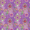 Petra, Lilac Paisley with Medallion on tonal Patchwork