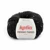 Merino Tweed Zwart Zeer donker grijs 309