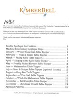 Kimberbell 12 seasonal tabletoppers