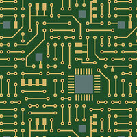 Matthew's Mini Monsters Circuit Board Green