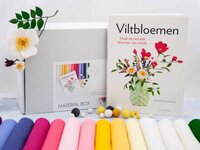 Viltbloemen materialen pakket + boek