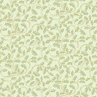 A Festive Medley, Golden Leaf Scroll Light Teal