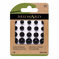 Milward Drukknopen assortiment zwart
