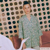 Poplin Katoen Jade Heron Sakura