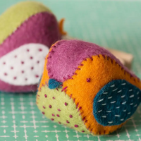 Viltpakket &ndash; Vogelhuisje met Bloesem en Twee Vogeltjes