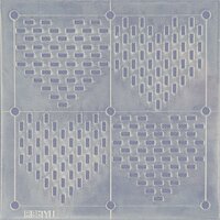 ReStyle Sashiko sjabloon harten patroon maat 10 x 10 cm