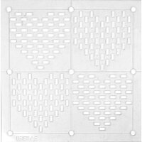 ReStyle Sashiko sjabloon harten patroon maat 10 x 10 cm