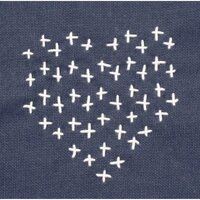 ReStyle Sashiko sjabloon harten patroon maat 10 x 10 cm