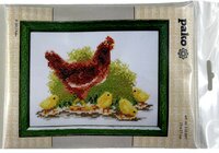 Borduurpakket kip met kuikens