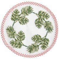 Borduurpakket onderzetter rond dennentakken