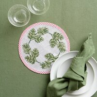 Borduurpakket onderzetter rond dennentakken