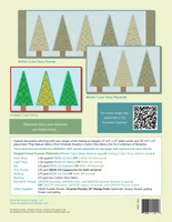 Serged Forest quiltpatroon &ndash; Tafelrunner &amp; placemats met metallic details