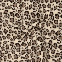 Teddy stof met panterprint 