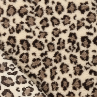 Teddy stof met panterprint 