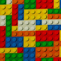 Tricot met Lego-print &ndash; Stoere rekbare stof, 150 cm breed