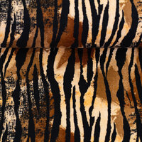Tricot Leska met tijgerprint &ndash; Stoere rekbare stof, 150 cm breed