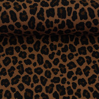 Tricot met panterprint &ndash; Zachte rekbare stof, 150 cm breed