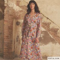 Katia Popeline Bloemenprint &ndash; 100% katoen, Oeko-Tex