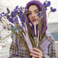 Soho Tweed Jasstof &ndash; Welsh ruit in lavendel &amp; blauw | Katia Fabrics