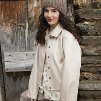 Vegan Leather Braid Star White &ndash; Gevlochten vegan leer voor jassen &amp; accessoires