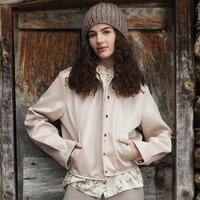 Vegan Leather Braid Star White &ndash; Gevlochten vegan leer voor jassen &amp; accessoires