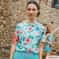 Sport Print T shirt Hibiscus