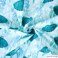 Swim Polyester Cahuamas &ndash; zwemstof met zeeschildpadden