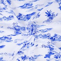 Viscose Print Blue Birds Sea