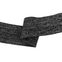 Boordstof Cuff Uni Lurex Black 110 cm 510 g m&sup2;