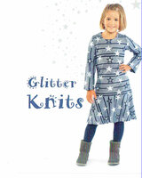 Hemmers Itex Gebreide stof Sterren Grijs wit blauw met zilverdraad 130 cm