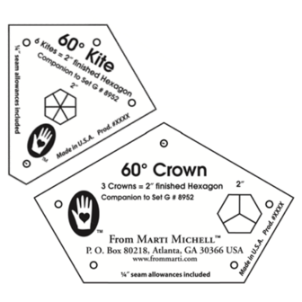 2 inch Kite and Crown Templates (2p)