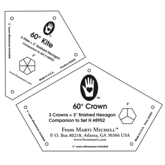 3 inch Kite and Crown Templates (2p)