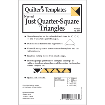 Just &frac14;-Sq Triangles Nested Templates (5p)
