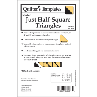 Just &frac12;-Sq Triangles Nested Templates (5p)