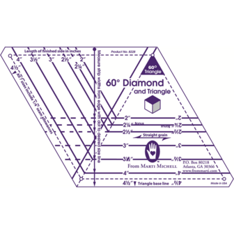 One-derful 60-degree Diamond/Triangle Template