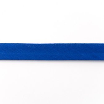 Biasband katoen 3 meter kobalt