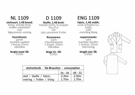 it&#039;s A fits patroon 1109