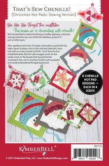 Kimberbell Thats sew chenille christmas hot pads sewing version