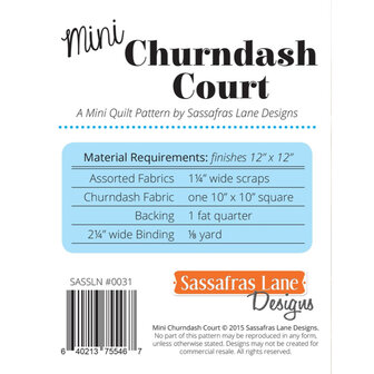 Mini Churndash Court Sassafras Lane Designs