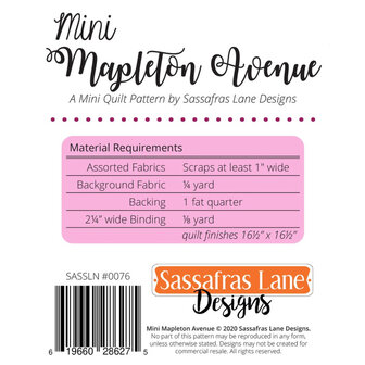 Mini Mapleton Avenue Sassafras Lane Designs