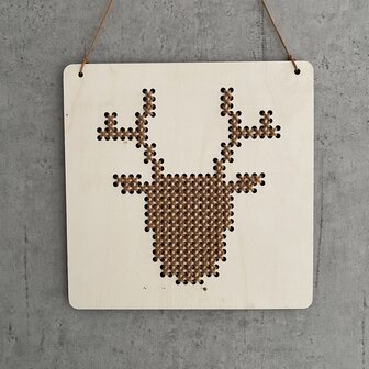 Houten Borduurbord Rendier