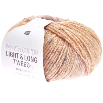 Fashion Cotton Light &amp; Long Tweed Perzik