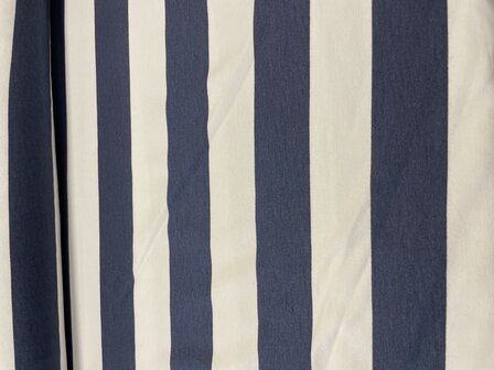 French terry big stripe blauw wit