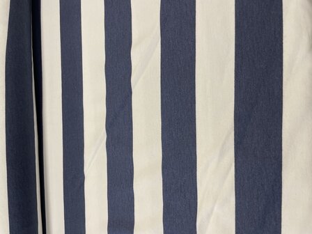 French terry big stripe blauw wit