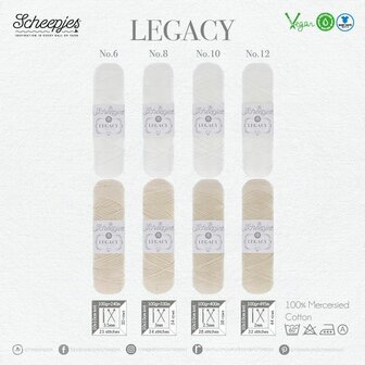 Legacy glanskatoen off white