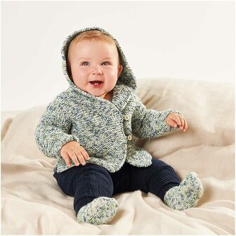 Baby Merino Print navy blue-vanilla