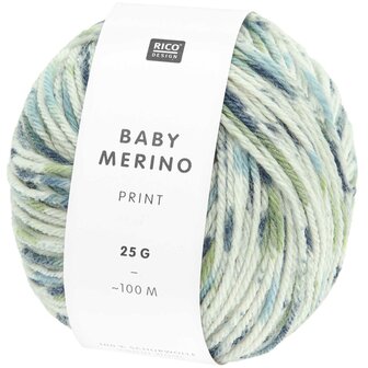 Baby Merino Print blue-green