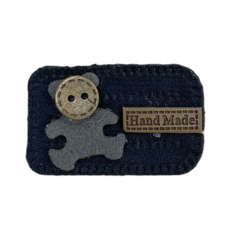 label teddy 45 mm marine