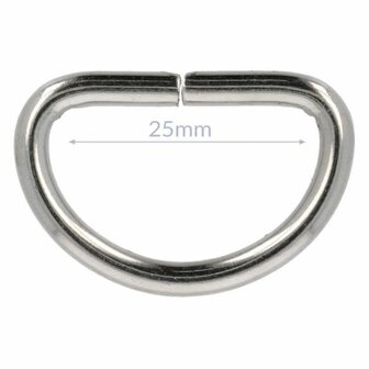 D-Ringen metaal 25 mm